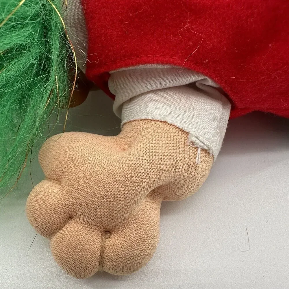 Vintage Russ Troll Kids Doll 10 Inches‎ Plush Green and Silver Hair Soft Body